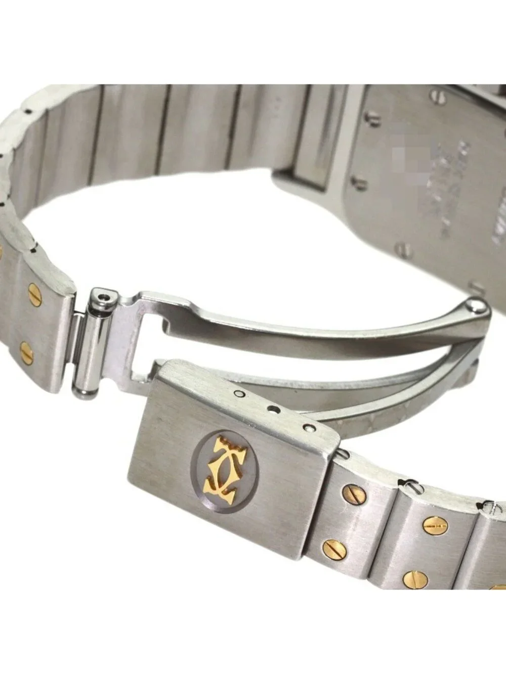 Cartier Santos Galve SM Watch SS 18k Yellow Gold